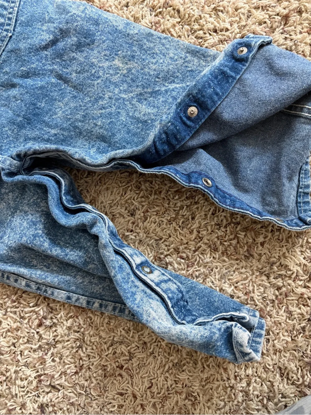 OshKosh B'gosh vintage 80’s Acid Wash Blue Denim Kids Overalls